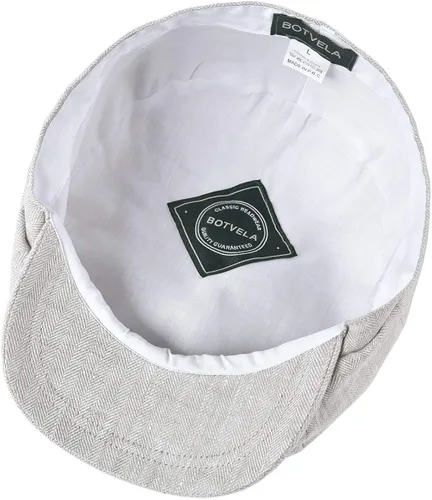Vista 6 de BOTVELA Gorra de lino para hombre con diseño de espiga transpirable de verano