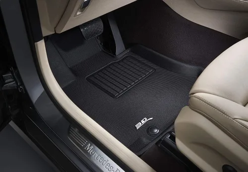 Vista 2 de 3D MAXpider Tapete Kagu de ajuste personalizado (negro) compatible con Dodge RAM 1500 Crew Cab 2019-2024 - Fila delantera