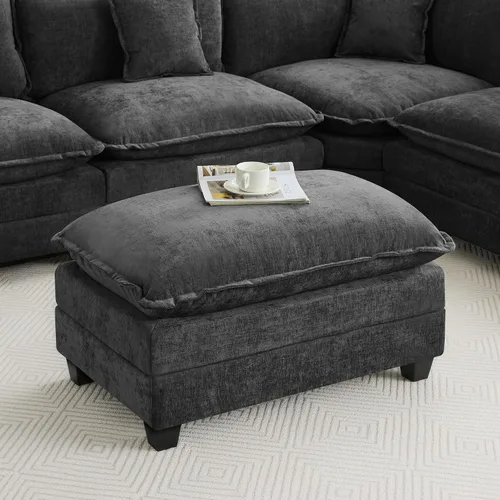 Vista 82 de Sofá modular en forma de nube de 113 pulgadas, sofás de asiento profundo de gran tamaño para sala de estar, sofá modular tapizado de chenilla