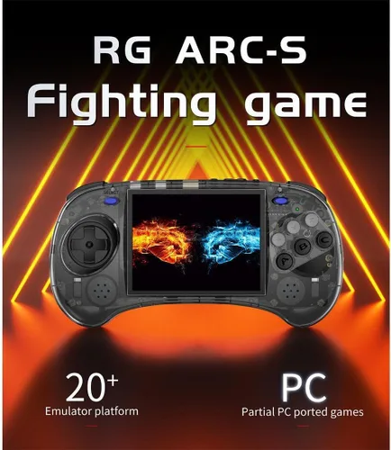 Vista 2 de RG ARC S Retro Video Handheld Game Console Linux System RK3566 64Bit Reproductor de juegos Pantalla IPS de 4 pulgadas con batería de 128 GB, 3500