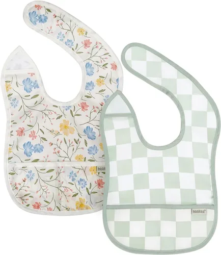 Vista 14 de haakaa Waterproof Baby Bibs for Eating 2pcs for 6-24M