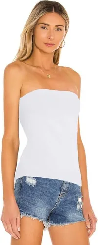 Vista 5 de Camisetas largas de algodón para mujer, sin tirantes, sexy, bandeau, 3 piezas