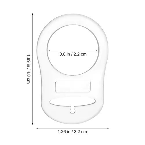 Vista 8 de 10 anillos adaptadores de silicona para bebés y clip compatibles con MAM (suave y transparente)