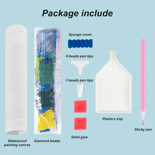 Vista 5 de Acudotr Kits de pintura de diamantes para adultos, kits de arte de diamantes 5D para principiantes, kits de pintura de diamantes de taladro completo
