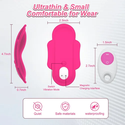 Vista 4 de Vibrador portátil con control remoto por aplicación para ropa interior, juguetes sexuales para adultos para mujeres o parejas, vibrador mini