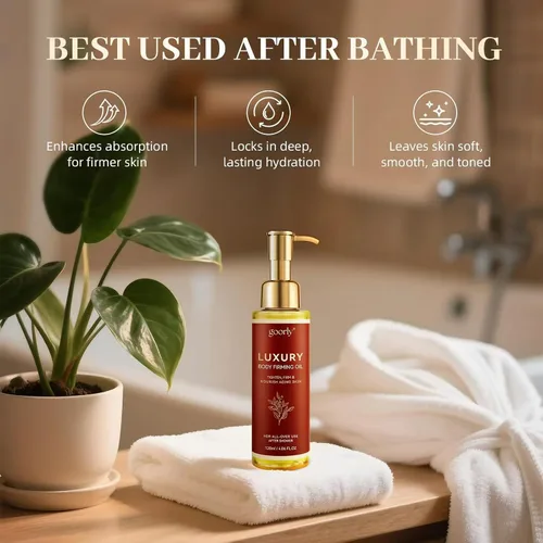 Vista 5 de Aceite reafirmante corporal, aceite de piel de lujo para brazos, aceites vegetales naturales, para brazos, piernas, estómago y cuerpo, ligero