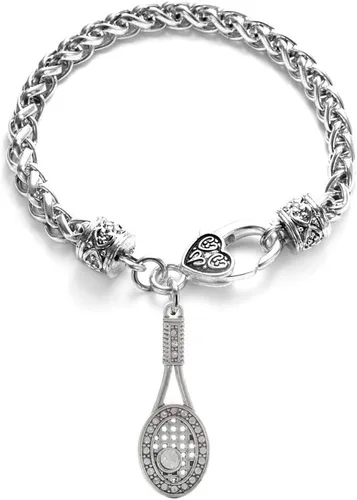 Vista 26 de Inspired Silver - Pulsera de plata con dije personalizado y circonitas cúbicas.