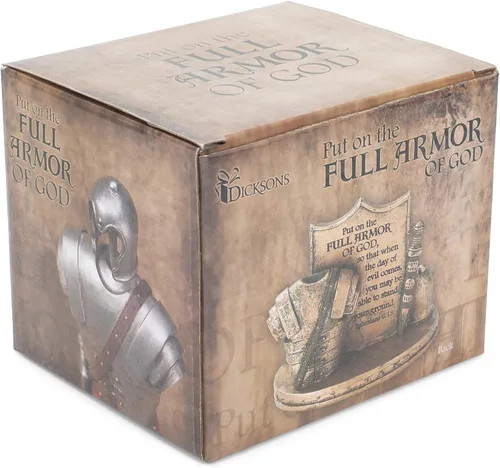 Vista 4 de Dicksons Bronzetone Full Armor Scripture - Tarjetero decorativo de resina (3 x 4)