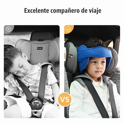 Vista 2 de LETTON Banda ajustable para reposacabezas de asiento de coche para niños pequeños, cubierta de correas para asiento de coche, alivio de cuello