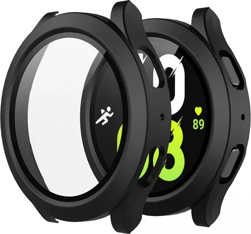 Vista 12 de Misxi - Juego de 2 fundas rígidas de policarbonato con protector de pantalla para Samsung Galaxy Watch 5 Galaxy Watch 4 de 40 mm, funda ultradelgada