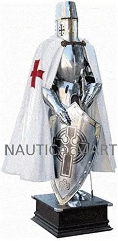 Vista 2 de NauticalMart Traje de armadura medieval de caballero cruzado