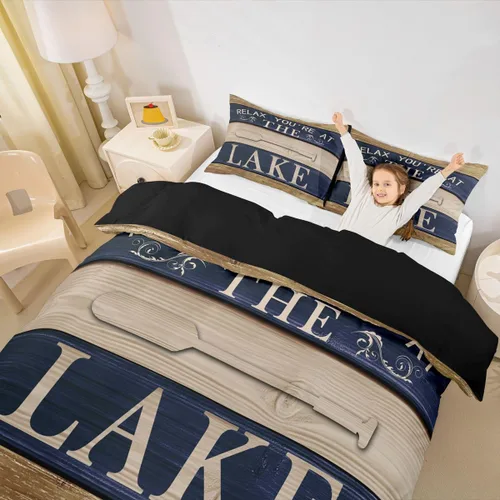 Vista 18 de Erosebridal Juego de ropa de cama con diseño de Feliz Navidad, adorable funda de edredón de muñeco de nieve tamaño individual para niños y niñas