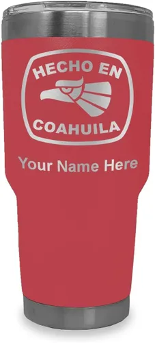 Vista 40 de LaserGram Vaso aislado al vacío de 20 onzas, hecho en coahuila, grabado personalizado incluido (negro) Engraved Gift, Vacuum Insulated Stainless