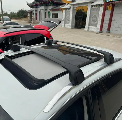 Vista 3 de Barras transversales de aluminio para maletero para Audi Q3 2019-2025, riel de techo, portaequipajes con cerradura
