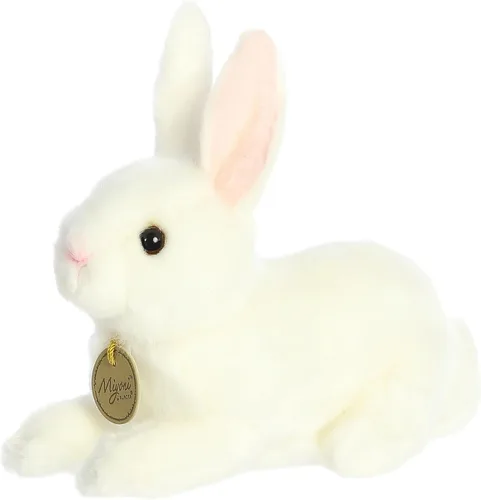 Vista 2 de Aurora World Miyoni Peluche de felpa con diseño de conejo, color blanco, 8 pulgadas