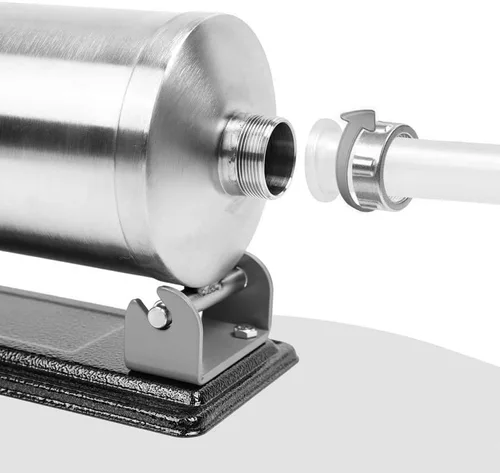 Vista 14 de 2.5 LBS Sausage Stuffer Horizontal Stainless Steel Stuffing Maker Machine Packed with 4 Stuffing Funnels