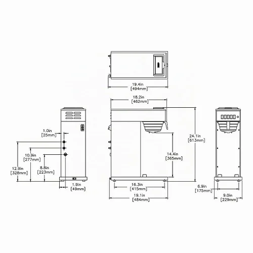 Vista 3 de Bunn 23001.0000 CW15 APS Cervecera comercial (120V/60/1PH)