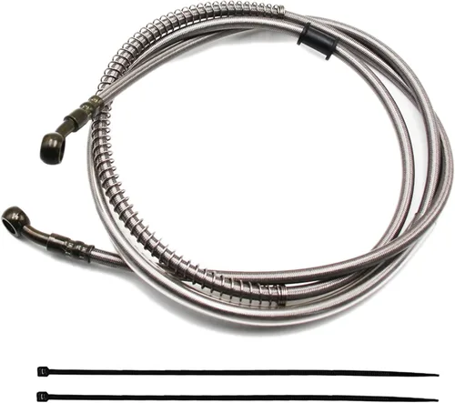 Vista 14 de PRO BAT Manguera de línea de freno hidráulico trenzada para scooter chino GY6, ATV, Dirt Bike, Go Kart 10mm extremos Banjo, Negro