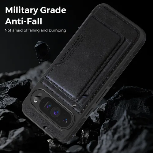 Vista 7 de Funda compatible con Google Pixel 10 Pro XL de 6.8 pulgadas de piel sintética con tarjetero 【Compatible con Magsafe】Funda magnética desmontable 2