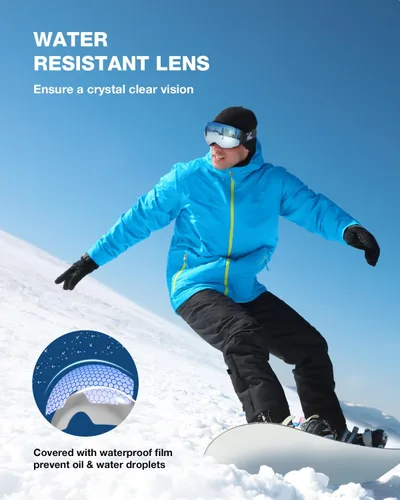 Vista 7 de ZIONOR X4 Ski Goggles Magnetic Lens - Snowboard Goggles for Men Women Adult - Snow Goggles Anti-fog UV Protection