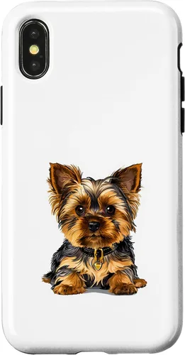 Vista 5 de Adorable Yorkshire Yorkie Terrier Puppy Yorky Funda para iPhone 16