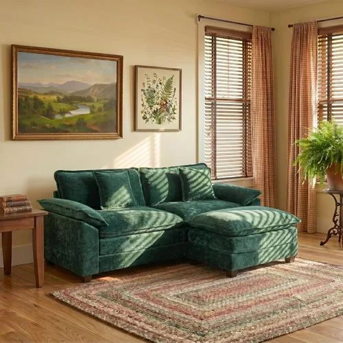 Vista 59 de Sofá modular modular de felpilla beige de 78 pulgadas para sala de estar, sofá modular de felpilla beige para sala de estar, sofás para sala