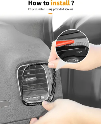 Vista 6 de Hoolcar para Dodge Charger 2015+ Kit de Embellecedores de Decoración Interior, Panel Central de Control del Tablero, Embellecedor del Panel