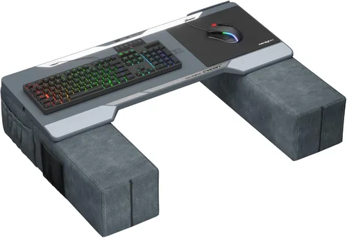 Vista 7 de Couchmaster CYCON³ HORIZONLIGHT Bar, escritorio ergonómico definitivo con concentrador USB para juegos en sofá y cama, grande, estable y compatible