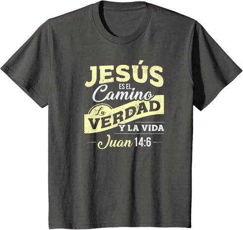 Vista 68 de Camisas de la Biblia de Jesus para los Cristianos Camiseta Española Negro