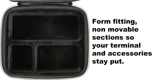 Vista 7 de 2TUFF Estuche cuadrado para lector – Se adapta a cargador de terminal cuadrado y 4 rollos de papel de recibo de lector de tarjetas – Estuche