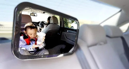 Vista 6 de Espejo de asiento trasero para bebé - Vista segura al bebé en el asiento trasero - Vista completa de 180 grados de tu recién nacido desde tu espejo