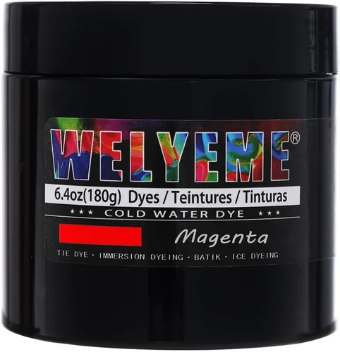 Vista 21 de Polvo de tinte para agua fría, surtido de 8 colores, 7/2-oz. frascos a granel, para teñido anudado, batik, teñido con hielo