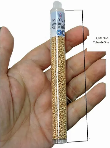 Vista 2 de Miyuki - Cuentas redondas de cristal rocailles redondas japonesas 11/0, tubo de aproximadamente 0.85 oz y 5 pulgadas