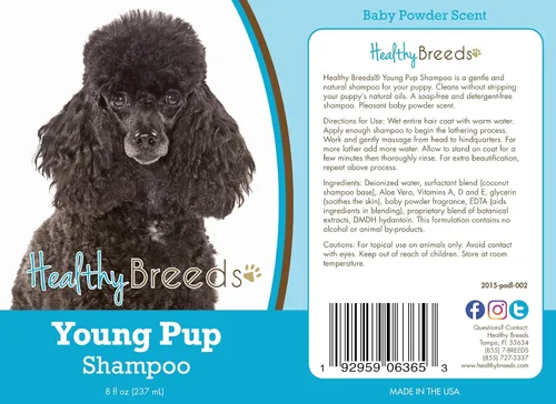Vista 2 de Healthy Breeds Poodle Young Pup Champú 8 oz