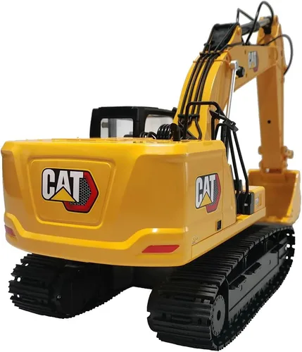 Vista 4 de Diecast Masters Excavadora de control de radio Cat 320 1:16 con accesorios de cubo, grapple y martillo