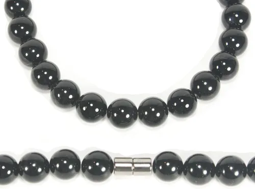 Vista 10 de Collar de ónix para hombre - Joyería de protección de empatía - Collar de protección del karma - Collar de estrangulador con cuentas