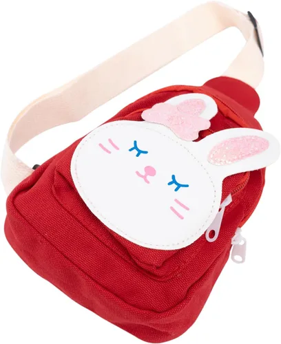 Vista 3 de Bolso bandolera para niños pequeños de dibujos animados de dinosaurios, bolso de hombro, monedero, mochila de cintura de nailon para niños de 1 a 5