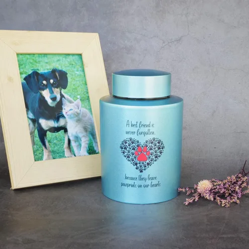 Vista 5 de Urnas de cremación de mascotas para perros, gatos, cenizas, hasta 60 libras, perros y gatos, urnas conmemorativas de recuerdo para cenizas, medianas