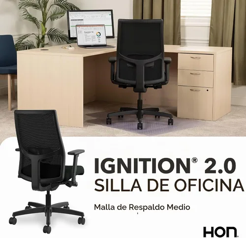 Vista 7 de HON Ignition 2.0 - Silla ergonómica de oficina, soporte lumbar Negro