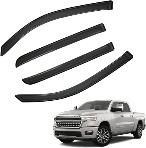 Vista 37 de Protectores de lluvia en canal compatibles con Isuzu D-Max 2004-2010 Double/EXT CAB; 2004-2012 Chevrolet/GMC Colorado/Canyon Crew Cab solamente