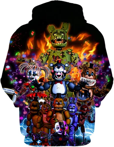 Vista 2 de BLYLUXU Sudadera con capucha para niños sudadera con capucha de oso de dibujos animados para niñas