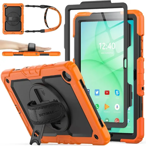 Vista 16 de SEYMAC stock Funda para Samsung Galaxy Tab A8 de 10.5 pulgadas, funda de protección contra caídas de cuerpo completo con protector de pantalla