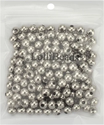 Vista 16 de (R) Cuentas de metal lisas y redondas de bronce envejecido de 8 mm, 200 piezas