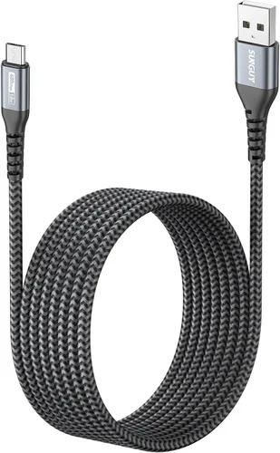 Vista 22 de SUNGUY Cable micro USB corto de 6 pulgadas, paquete de 3, cable USB a micro USB de 0.5 pies, cable de transferencia de datos USB 2.0 trenzado