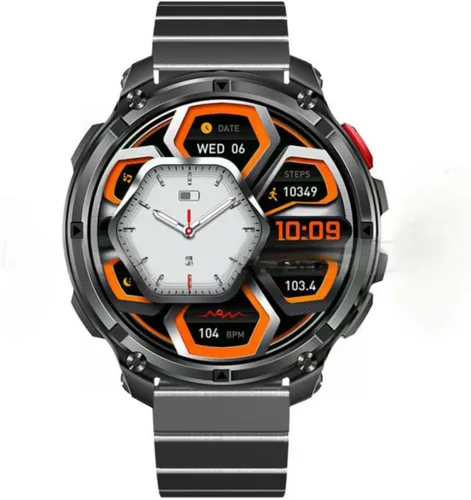 Vista 14 de Relojes inteligentes múltiples modos deportivos para hombres con linterna, reloj inteligente para Android y iPhone, pantalla táctil HD de 1.7 Negro