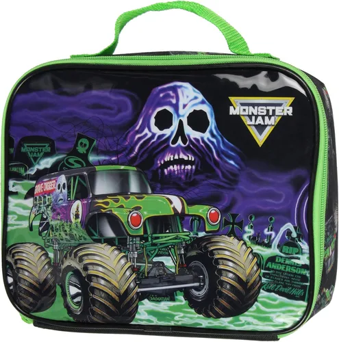 Vista 5 de INTIMO Monster Jam Grave Digger Truck 5 PC Mochila Caja de almuerzo Icepack Botella de agua Llavero