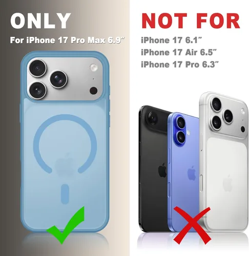 Vista 907 de Funda para Google Pixel 10 Pro XL, cubierta magnética mate, color negro Fit for MagSafe, Screen Protector included, Shockproof Military Grade