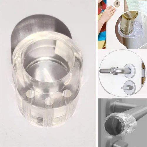 Vista 6 de Tope de puerta transparente de gel de sílice para puerta, protección de pared, pomo de puerta, parachoques de paredes, protector de muebles