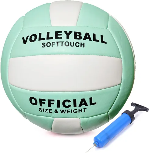 Vista 10 de ABAJI Pelota oficial de voleibol más gruesa de poliuretano impermeable antiexplosión 15+ años para niños y niñas, juego de entrenamiento