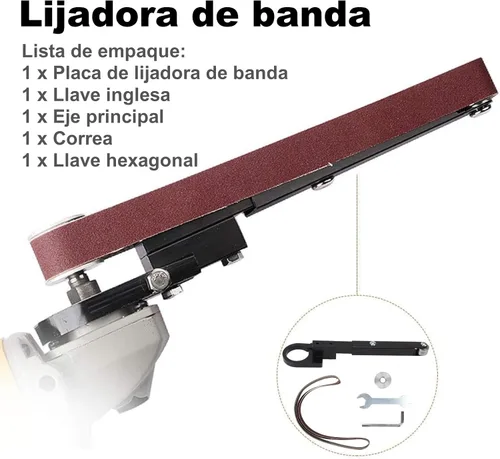Vista 9 de Herramienta de conversión de amoladora angular, herramienta de amoladora modificada para lijadora de banda, accesorio para pulidora de lijadora
